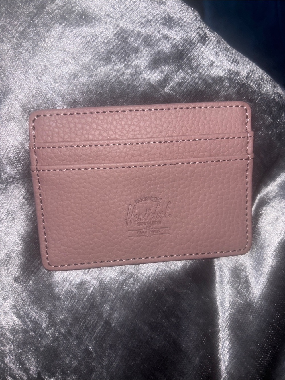 Herschel Supply Company Dusty Pink Pebbled vegan Leather Card Holder